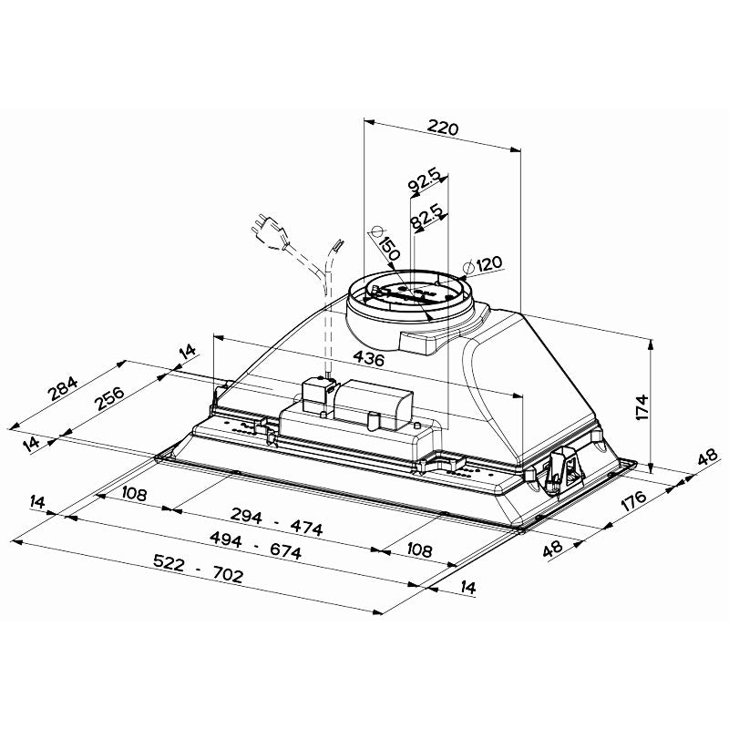 Blaupunkt 70cm Undermount (STAINLESS STEEL)