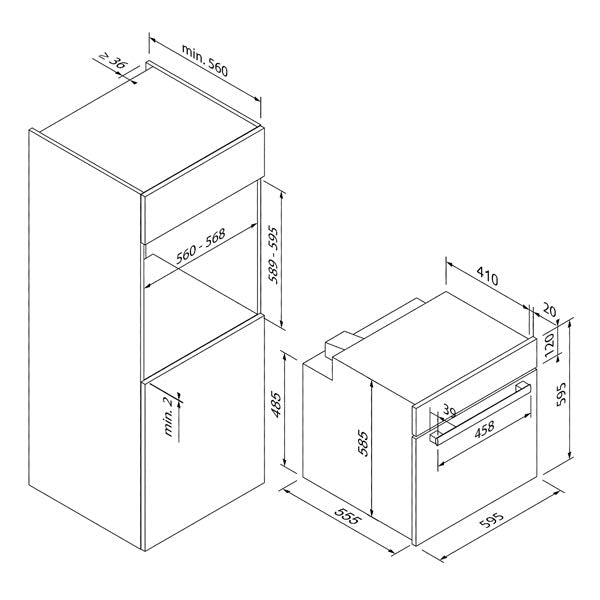 Blaupunkt 60cm 5 Function Built-In Oven (STAINLESS STEEL)