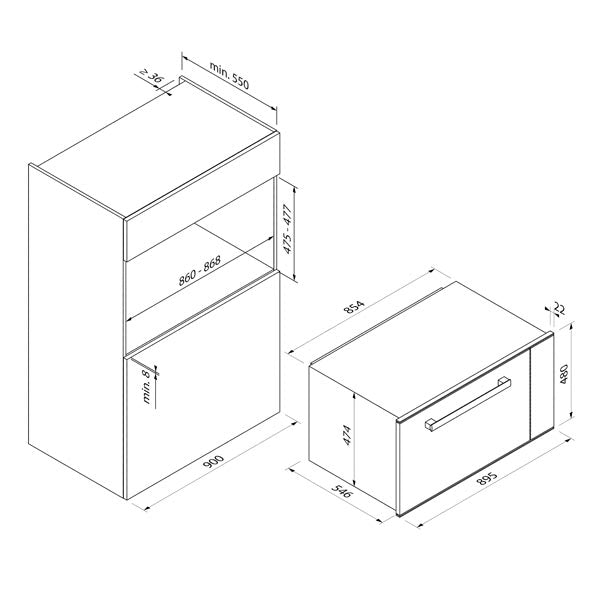 Blaupunkt 90cm Built-In Oven (STAINLESS STEEL)