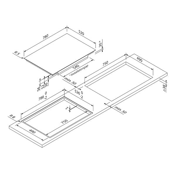 Blaupunkt 80cm Induction Cooktop (BLACK)