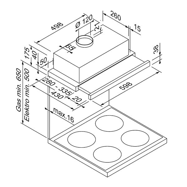 Blaupunkt 60cm Slideout Undermount (STAINLESS STEEL)