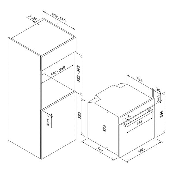 Blaupunkt 60cm Built-In Pyroltic Oven (DARK STEEL)