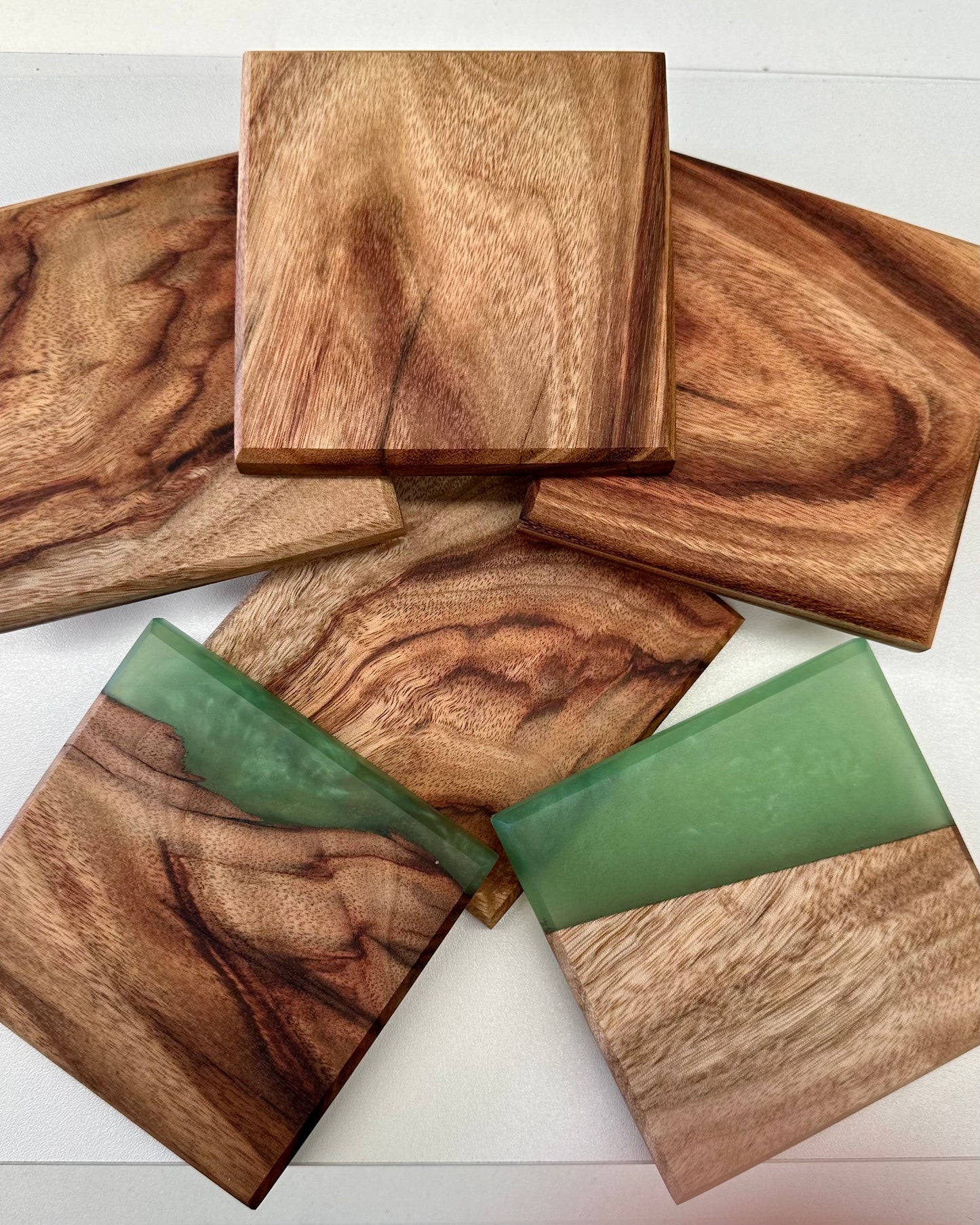 English Oak Resin Coasters