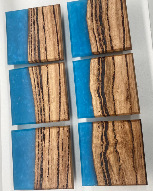 English Oak Resin Coasters